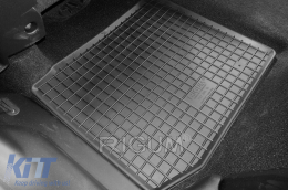 Specific rubber mats suitable for Fiat 500L after 2012, 4-piece set, black color-image-6249330