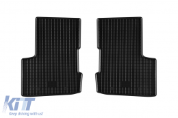 Specific rubber mats suitable for Fiat 500X after 2015, 4-piece set, black color-image-6249334
