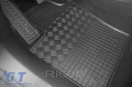 Specific rubber mats suitable for Fiat 500X after 2015, 4-piece set, black color-image-6249335