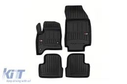 image-72-Specific rubber mats suitable for Fiat 600 after 2023, Alfa Romeo Junior Ibrida after 2024, 3-piece set, black color, with 24-month warranty