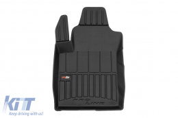 Specific rubber mats suitable for Fiat Bravo hatchback, Lancia Delta 2008-2014, 4-piece set, black color, with 24-month warranty from Frogum 3D ProLine series.-image-6222607