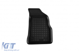 Specific rubber mats suitable for Fiat Doblo after 2010, 3 seats, 2-piece set, black color-image-6215444