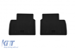 Specific rubber mats suitable for Fiat Doblo after 2001, 5 seats, 4-piece set, black color-image-6248433