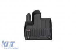 Specific rubber mats suitable for Fiat e-Doblo, Peugeot e-Rifter after 2022, 3-piece set, black color, with 24-month warranty from Frogum 3D ProLine series.-image-6243108