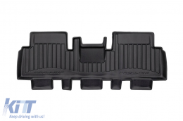 Specific rubber mats suitable for Fiat e-Doblo, Peugeot e-Rifter after 2022, 3-piece set, black color, with 24-month warranty from Frogum 3D ProLine series.-image-6243110