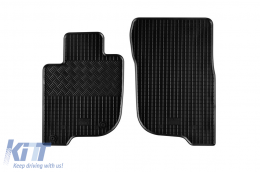 Specific rubber mats suitable for Fiat Fullback after 2016, Mitsubishi L200 after 2015, Mitsubishi L200 after 2019, 4-piece set, black color-image-6249430