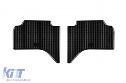 Specific rubber mats suitable for Fiat Fullback after 2016, Mitsubishi L200 after 2015, Mitsubishi L200 after 2019, 4-piece set, black color-image-6249431