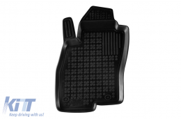 Specific rubber mats suitable for Fiat Grande Punto 2005-2009, 4-piece set, black color-image-6215406