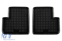 Specific rubber mats suitable for Fiat Grande Punto 2005-2009, 4-piece set, black color-image-6215408
