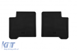 Specific rubber mats suitable for Fiat Linea after 2007, 4-piece set, black color-image-6248450