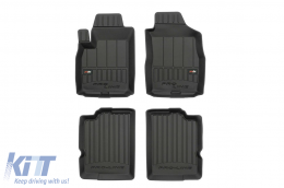 Specific rubber mats suitable for Fiat Panda II 2003-2012, 4-piece set, black color, with 24-month warranty - ABFMF6017460