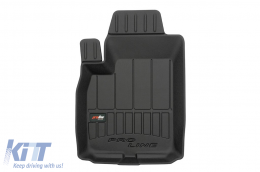 Specific rubber mats suitable for Fiat Panda II 2003-2012, 4-piece set, black color, with 24-month warranty-image-6220770