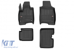 Specific rubber mats suitable for Fiat Panda III Hybrid after 2020, 4-piece set, black color, with 24-month warranty - ABFMF6017848