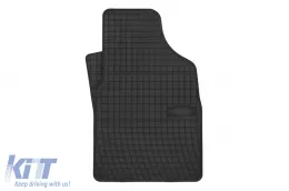 Specific rubber mats suitable for Fiat Panda III after 2011, 4-piece set, black color-image-6250747