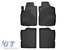 Specific rubber mats suitable for Fiat Panda 2003-2012, 4-piece set, black color - ABFMF6018401