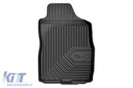 Specific rubber mats suitable for Fiat Panda 2003-2012, 4-piece set, black color-image-6226571