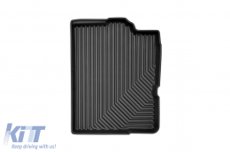 Specific rubber mats suitable for Fiat Panda 2003-2012, 4-piece set, black color-image-6226573