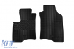 Specific rubber mats suitable for Fiat Panda after 2012, Panda Hybrid after 2020, 4-piece set, black color-image-6248458