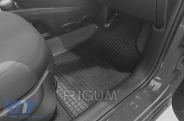 Specific rubber mats suitable for Fiat Panda after 2012, Panda Hybrid after 2020, 4-piece set, black color-image-6248461