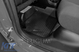 Specific rubber mats suitable for Fiat Panda after 2012, Panda Hybrid after 2020, 4-piece set, black color-image-6248462