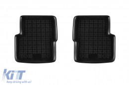 Specific rubber mats suitable for Fiat Punto 2012-2018, 4-piece set, black color-image-6215427