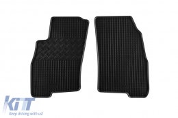 Specific rubber mats suitable for Fiat Punto Grande after 2006, 4-piece set, black color-image-6248468