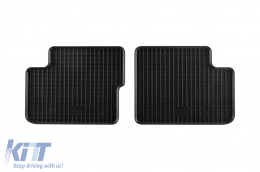 Specific rubber mats suitable for Fiat Punto Grande after 2006, 4-piece set, black color-image-6248469