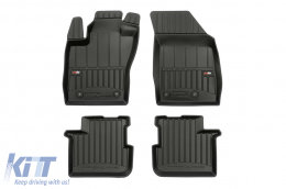 image-27-Specific rubber mats suitable for Fiat Tipo hatchback after 2015, 4-piece set, black color, with 24-month warranty