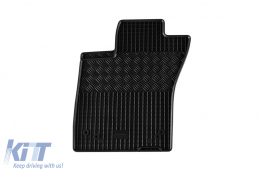 Specific rubber mats suitable for Fiat Tipo hatchback, sedan, wagon after 2016, 4-piece set, black color-image-6249475
