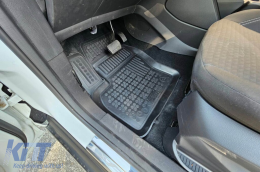 Specific rubber mats suitable for Ford C-Max 2003-2019, Grand C-Max 2010-2019, 4-piece set, black color-image-6213967