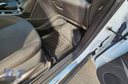 Specific rubber mats suitable for Ford C-Max 2003-2019, Grand C-Max 2010-2019, 4-piece set, black color-image-6213969