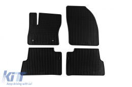 Specific rubber mats suitable for Ford C-Max, Grand C-Max 2012-2015, 4-piece set, black color-image-6220468