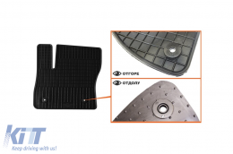 Specific rubber mats suitable for Ford C-Max, Grand C-Max 2012-2015, 4-piece set, black color-image-6220469