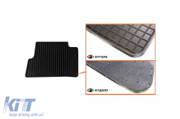 Specific rubber mats suitable for Ford C-Max, Grand C-Max 2012-2015, 4-piece set, black color-image-6220471