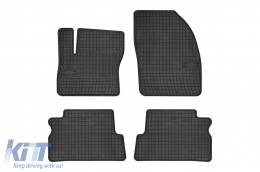 Specific rubber mats suitable for Ford C-Max 2003-2010, 4-piece set, black color from Frogum El Toro series - ABFMF6023827