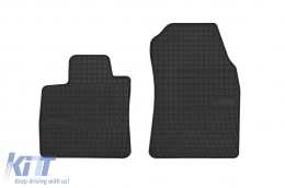 image-3-Specific rubber mats suitable for Ford Courier after 2014, 2-piece set, black color