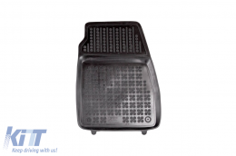 Specific rubber mats suitable for Ford Ecosport after 2012, Fiesta after 2016, Puma, Puma Hybrid after 2019, 4-piece set, black color-image-6214031
