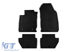 Specific rubber mats suitable for Ford Ecosport after 2018, 4-piece set, black color-image-6249724