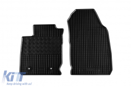 Specific rubber mats suitable for Ford Ecosport after 2018, 4-piece set, black color-image-6249725
