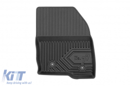 Specific rubber mats suitable for Ford Edge after 2014, 3-piece set, black color-image-6227040
