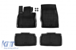 image-4-Specific rubber mats suitable for Ford Explorer PHeV 4x4 after 2020, 4-piece set, black color