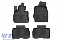Specific rubber mats suitable for Ford Explorer VI after 2019, 4-piece set, black color, with 24-month warranty - ABFMF6017768