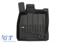 Specific rubber mats suitable for Ford Fiesta Mk VII after 2018, 4-piece set, black color, with 24-month warranty-image-6220803
