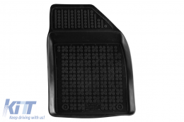 Specific rubber mats suitable for Ford Fiesta 2002-2006, 4-piece set, black color-image-6213954