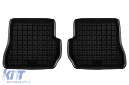 Specific rubber mats suitable for Ford Fiesta 2002-2006, 4-piece set, black color-image-6213955