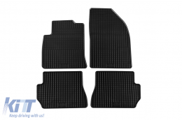 Specific rubber mats suitable for Ford Fiesta 2005-2008, Fusion 2005-2012, 4-piece set, black color-image-6220545