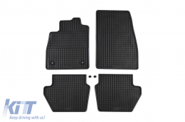 image-36-Specific rubber mats suitable for Ford Fiesta after 2017, 4-piece set, black color
