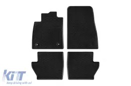 image-75-Specific rubber mats suitable for Ford Fiesta after 2017, Puma after 2020, 4-piece set, black color