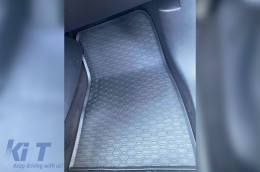 Specific rubber mats suitable for Ford Fiesta after 2017, Puma after 2020, 4-piece set, black color-image-6228375