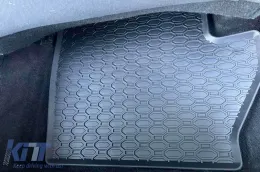 Specific rubber mats suitable for Ford Fiesta after 2017, Puma after 2020, 4-piece set, black color-image-6228376